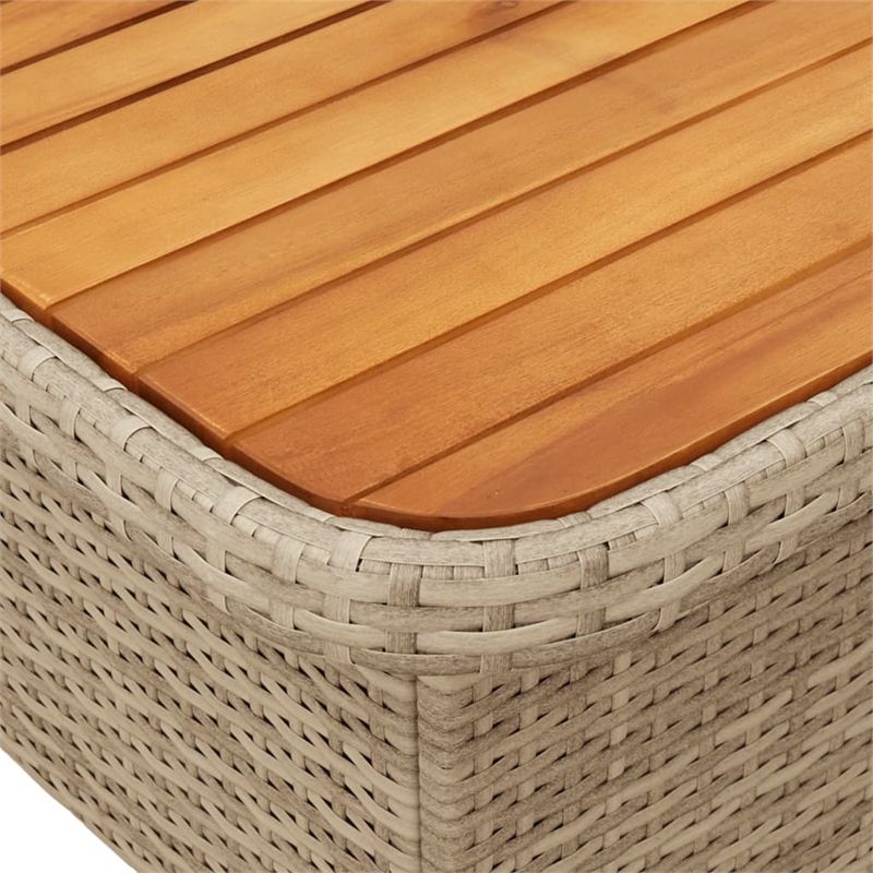 Afuera Living Contemporary Poly Rattan Garden Dining Set in Brown