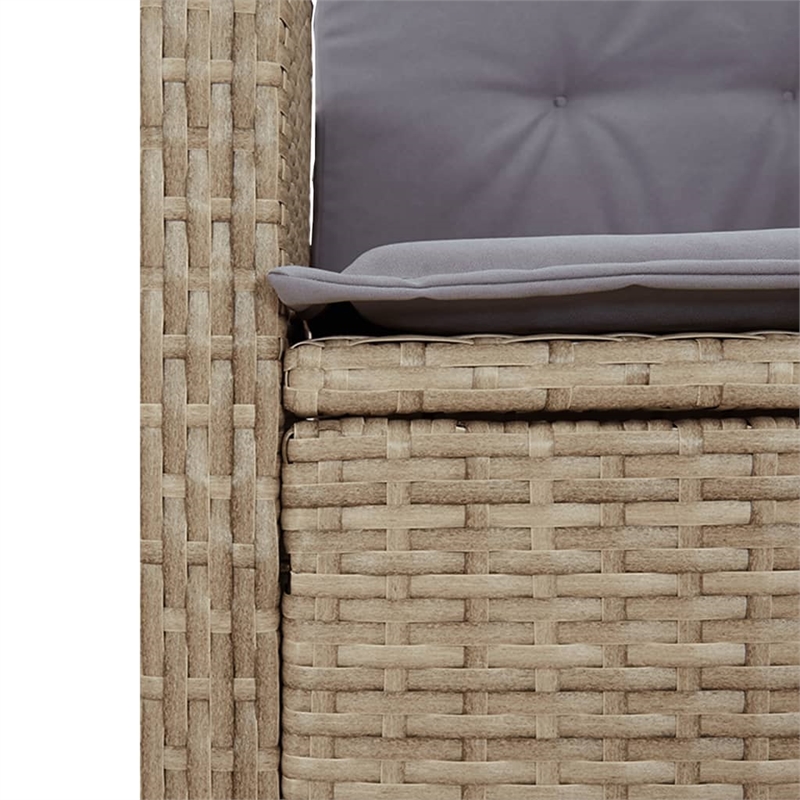 Afuera Living Contemporary Poly Rattan Garden Dining Set in Brown