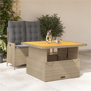 Afuera Living Contemporary Poly Rattan Garden Dining Set in Brown