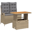 Afuera Living Contemporary Rattan Garden Dining Set in Brown