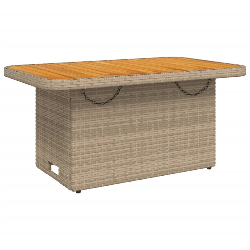 Afuera Living Contemporary Rattan Garden Dining Set in Brown