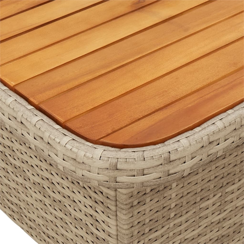 Afuera Living Contemporary Rattan Garden Dining Set in Brown