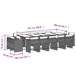 Afuera Living 15 Piece Poly Rattan Patio Dining Set in Beige/Black