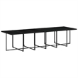 Afuera Living 16 Piece Poly Rattan Patio Dining Set in Black