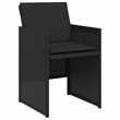 Afuera Living 16 Piece Poly Rattan Patio Dining Set in Black