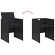 Afuera Living 16 Piece Poly Rattan Patio Dining Set in Black