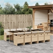 Afuera Living 11 Piece Poly Rattan Patio Dining Set in Beige