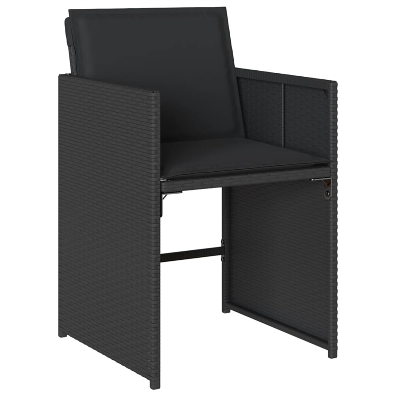 Afuera Living 15 Piece Poly Rattan Patio Dining Set in Black