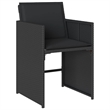Afuera Living 15 Piece Poly Rattan Patio Dining Set in Black