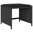 Afuera Living 15 Piece Poly Rattan Patio Dining Set in Black