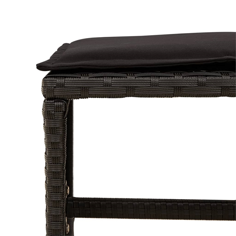 Afuera Living 15 Piece Poly Rattan Patio Dining Set in Black