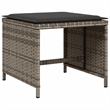 Afuera Living Contemporary 17 Piece Poly Rattan Patio Dining Set in Gray