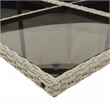 Afuera Living Contemporary Poly Rattan Garden Dining Set in Light Gray
