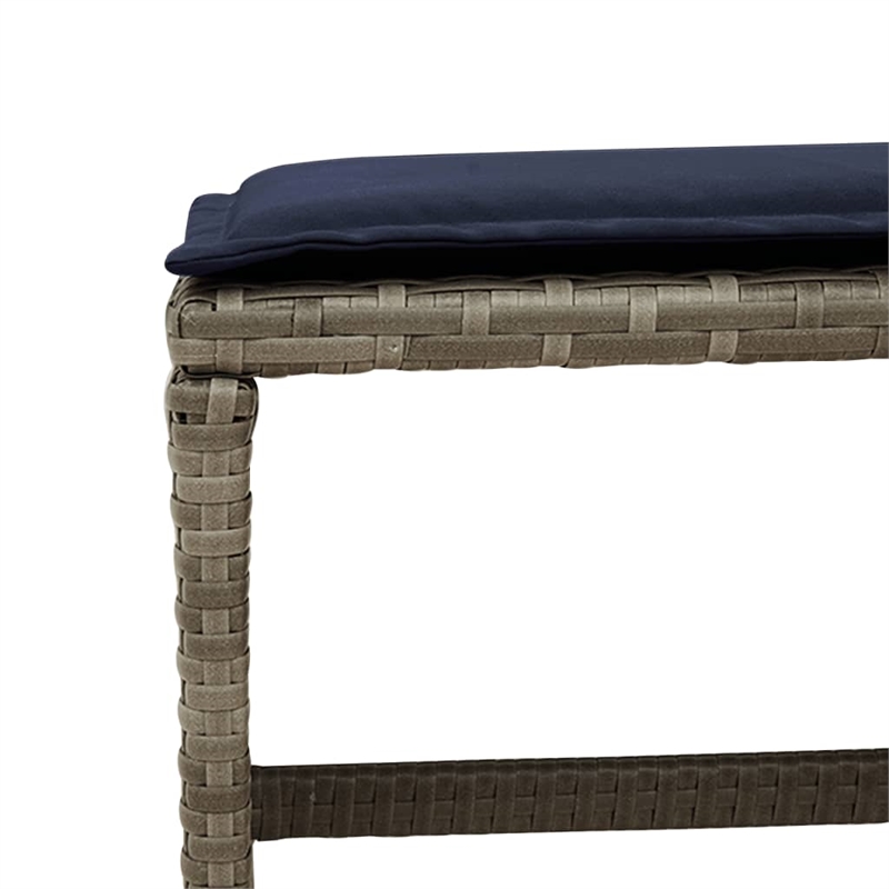 Afuera Living Contemporary 10 Piece Poly Rattan Patio Dining Set in Gray