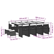Afuera Living Poly Rattan Garden Dining Set in Black/Anthracite