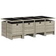 Afuera Living Poly Rattan Garden Dining Set in Black/Anthracite