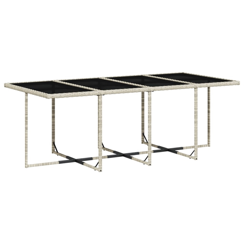 Afuera Living Poly Rattan Garden Dining Set in Black/Anthracite