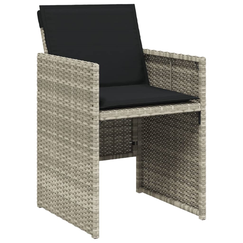 Afuera Living Poly Rattan Garden Dining Set in Black/Anthracite