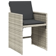 Afuera Living 5 Piece Poly Rattan Patio Dining Set in Light Gray