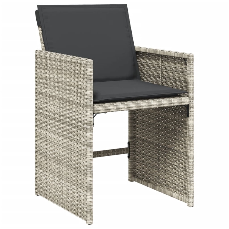 Afuera Living Contemporary 7 Piece Rattan Patio Dining Set in Anthracite