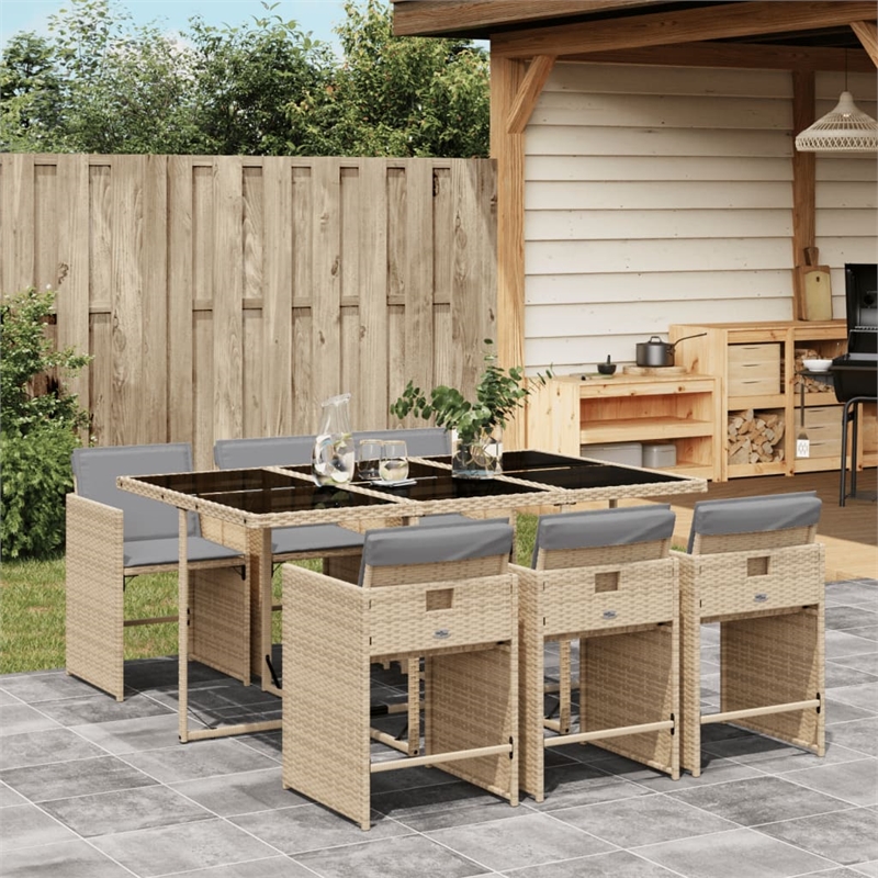Afuera Living Contemporary Steel Patio Dining Set in Light Gray