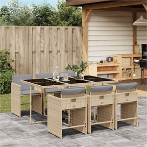 Afuera Living Contemporary Steel Patio Dining Set in Light Gray