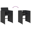 Afuera Living Contemporary 9 Piece Poly Rattan Patio Dining Set in Black