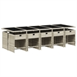 Afuera Living 11 Piece Rattan Patio Dining Set in Anthracite