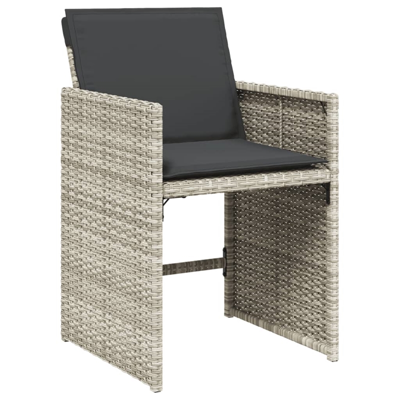 Afuera Living 12 Piece Poly Rattan Patio Dining Set in Light Gray