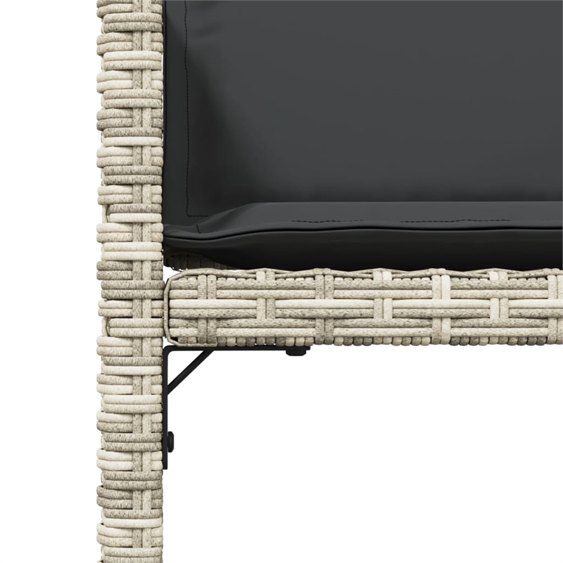 Afuera Living 12 Piece Poly Rattan Patio Dining Set in Light Gray