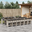 Afuera Living 12 Piece Poly Rattan Patio Dining Set in Light Gray