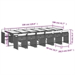 Afuera Living 12 Piece Poly Rattan Patio Dining Set in Light Gray