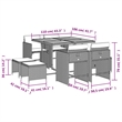 Afuera Living Contemporary 9 Piece Rattan Patio Dining Set in Gray