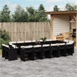 Afuera Living Contemporary Rattan Patio Dining Set in Black/Cream White
