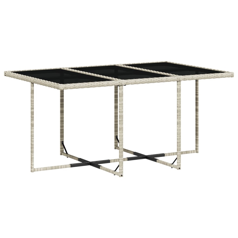 Afuera Living 11 Piece Poly Rattan Patio Dining Set in Anthracite/Light Gray