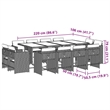Afuera Living 13 Piece Poly Rattan Patio Dining Set in Black