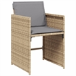 Afuera Living 15 Piece Rattan Patio Dining Set in Light Gray