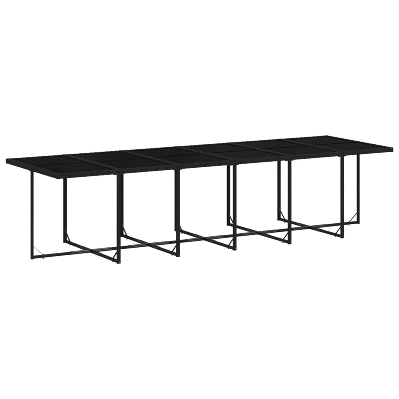 Afuera Living Contemporary Rattan Patio Dining Set in Black Finish