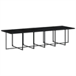 Afuera Living Contemporary Rattan Patio Dining Set in Black Finish