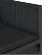 Afuera Living Contemporary Rattan Patio Dining Set in Black Finish