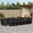 Afuera Living Contemporary Rattan Patio Dining Set in Black Finish