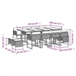 Afuera Living 13 Piece Poly Rattan Garden Dining Set in Gray