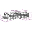 Afuera Living 17 Piece Poly Rattan Garden Dining Set in Black