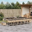 Afuera Living 17 Piece Poly Rattan Garden Dining Set in Black