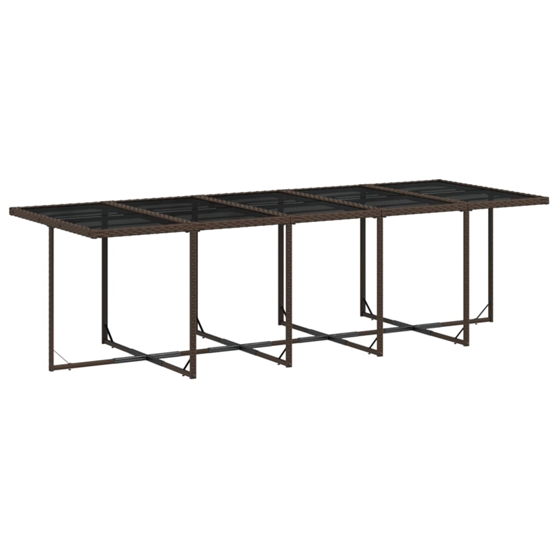 Afuera Living Poly Rattan Garden Dining Set in Black/Cream White