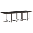 Afuera Living Poly Rattan Garden Dining Set in Black/Cream White