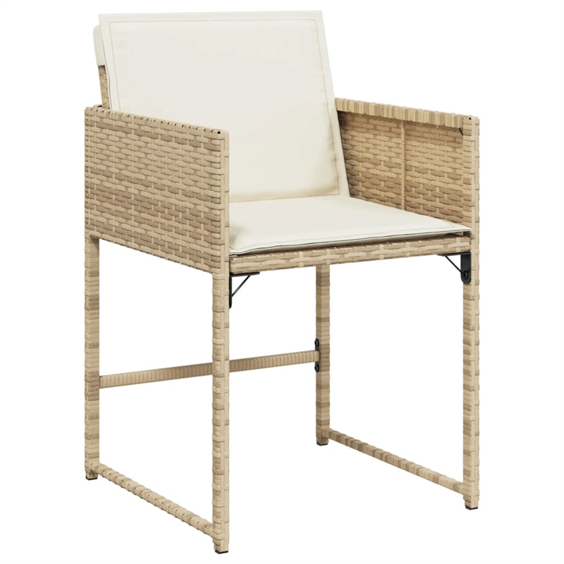 Afuera Living Contemporary Poly Rattan Garden Dining Set in Brown