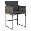 Afuera Living Contemporary PE Rattan Garden Dining Set in Gray