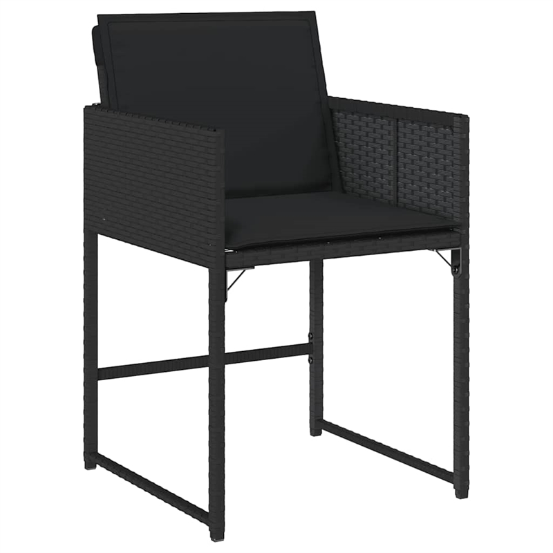 Afuera Living 9 Piece Poly Rattan Garden Dining Set in Black