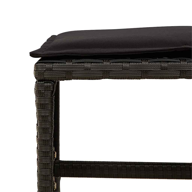 Afuera Living 9 Piece Poly Rattan Garden Dining Set in Black